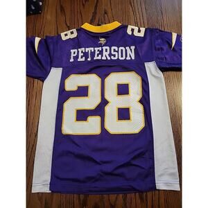 Reebok Adrian Peterson Minnesota Vikings NFL Football Jersey Youth Small 8 Boys